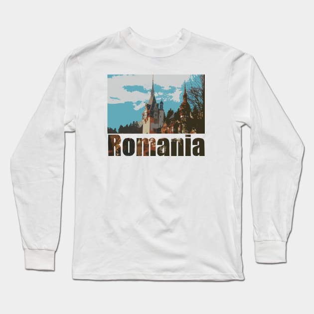 veiw romania Long Sleeve T-Shirt by happy.andiar